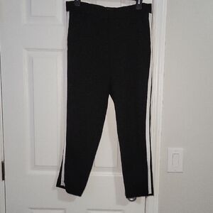 Zara Charcoal Trousers With White Line Size L